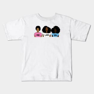 Melanin Poppin Afro African girls Kids T-Shirt